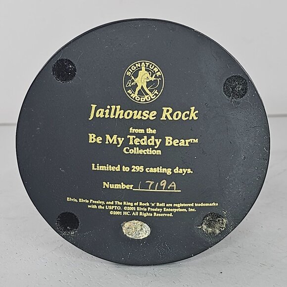 Elvis Jailhouse Rock Be My Teddy Bear Figurine Limited Edition *Repaired* - Picture 6 of 8